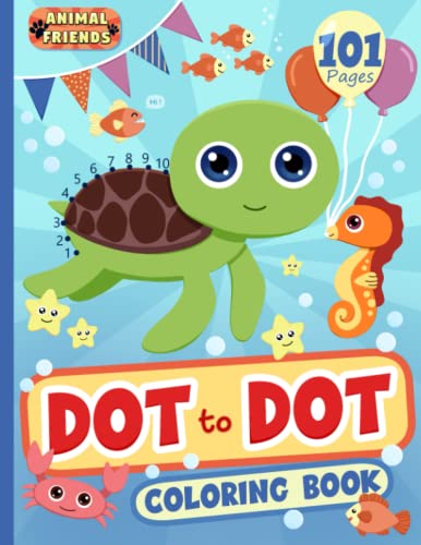 Dot to Dot Coloring Book: 101 Dot to Dots to Connect and Color for Kids Ages 4-8 (Coloring and Activity Books for Children) - 2292