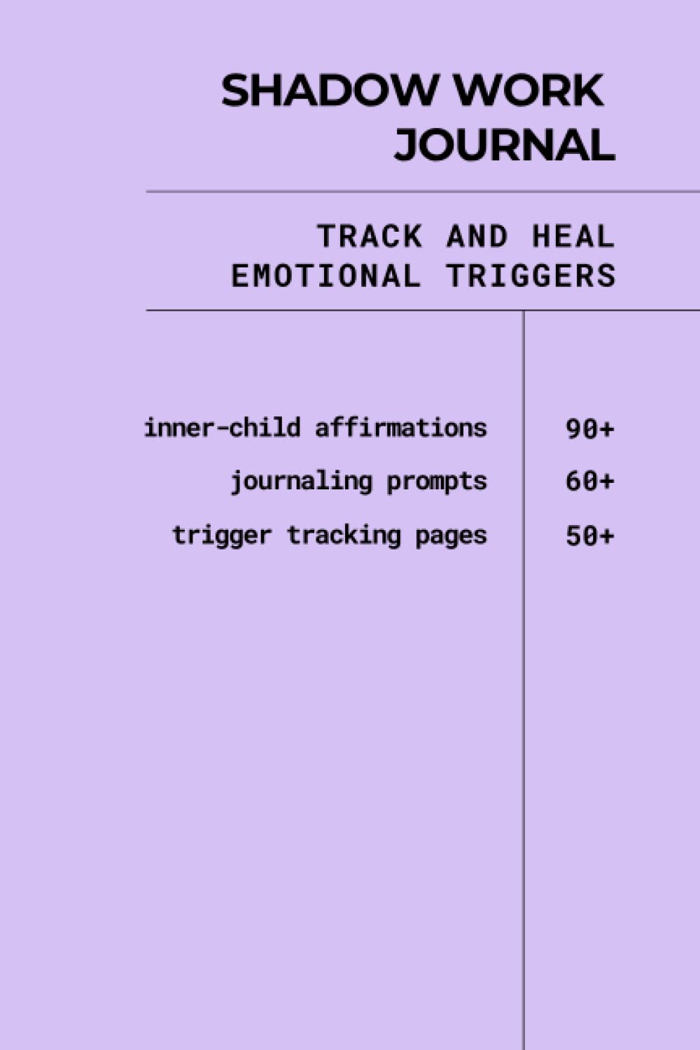 Shadow Work Journal: Track and Heal Emotional Triggers, 60+ Journal Prompts, 90+ Trigger Tracking Pages, 100+ Inner Child Affirmations - 1144