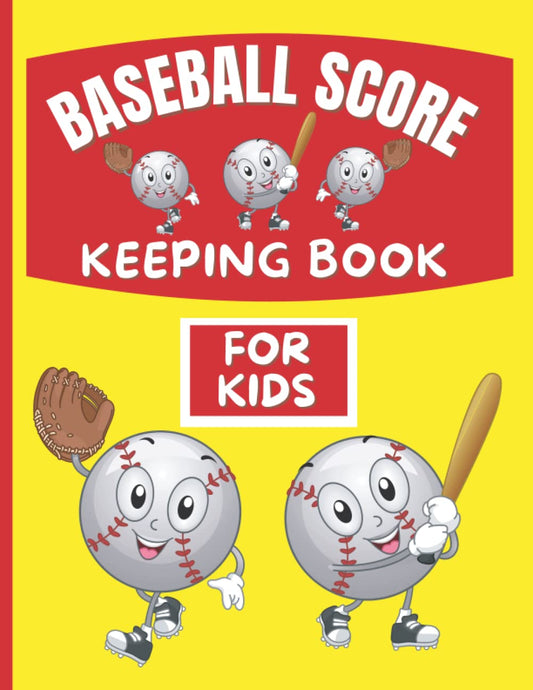 Baseball Score Keeping Book For Kids: Sports Scorecards Logbook Large Print Result Tracker With 120 Scoring Sheets For 30 Baseball Or Softball Games, ... Gift For Baseball Coaches, Players And Fans - 5231
