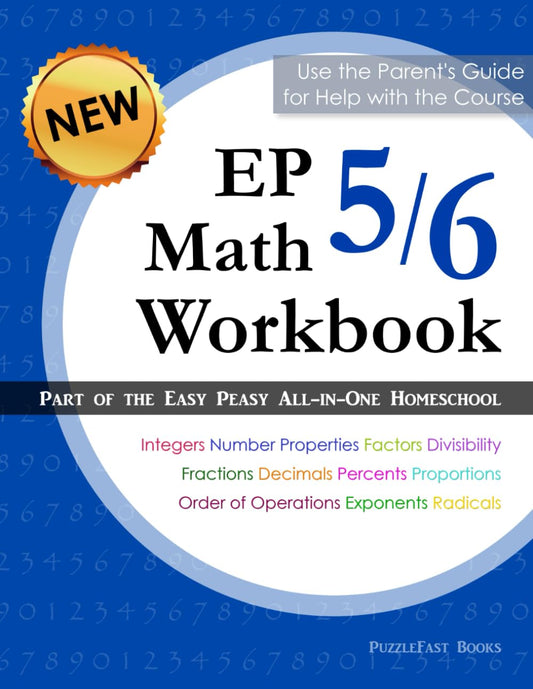 EP Math 5/6 Workbook: Part of the Easy Peasy All-in-One Homeschool - 7507