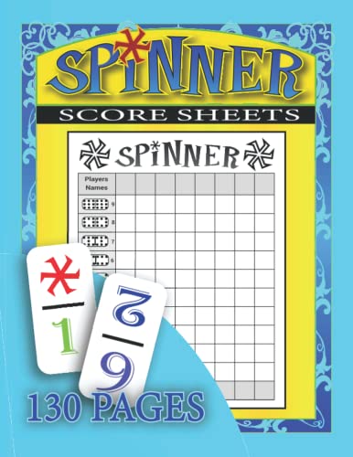 Spinner Score Sheets: 130 Spinner Score Pads for Scorekeeping - Spinner Scorebook, Score Cards Game, Record Keeper Book | Size 8.5"x11" - 5716