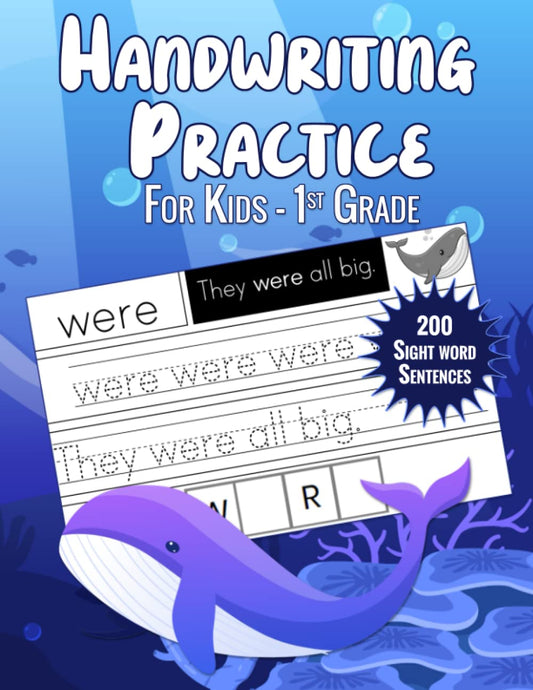 Handwriting Practice for Kids 1st Grade: Fun Writing Workbook with Sentences - 4997