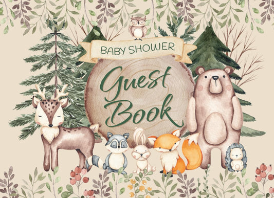 Baby Shower Guest Book Woodland: Wishes For Baby, Advice & Gift Log, Unique Design & Color Interior - 61