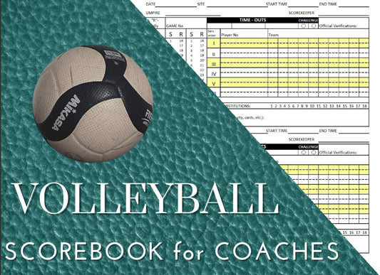 Volleyball Scorebook for Coaches: Volleyball Stats Book, 134 pages, scoresheets for over 50 games - 5398