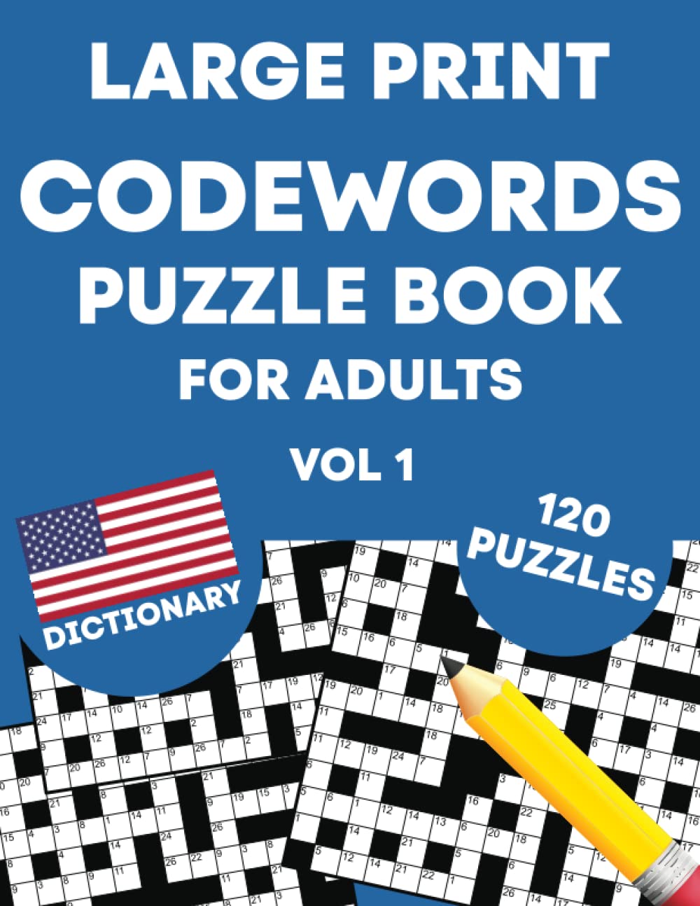 Codewords Puzzle Book for Adults (Vol 1): Large Print Codeword Puzzles for Adults, Seniors, Teens & More (US Version) - 6536