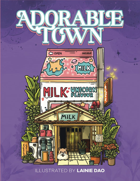 Adorable Town Coloring Book: Explore the Kawaii World and the Little Creatures, A Cute Coloring Book for Adult - 3360