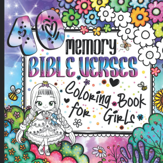 Bible Verses Coloring Book for Girls: Read it, Write it , Color it, Activity Book for Girls Ages 6+ - 40