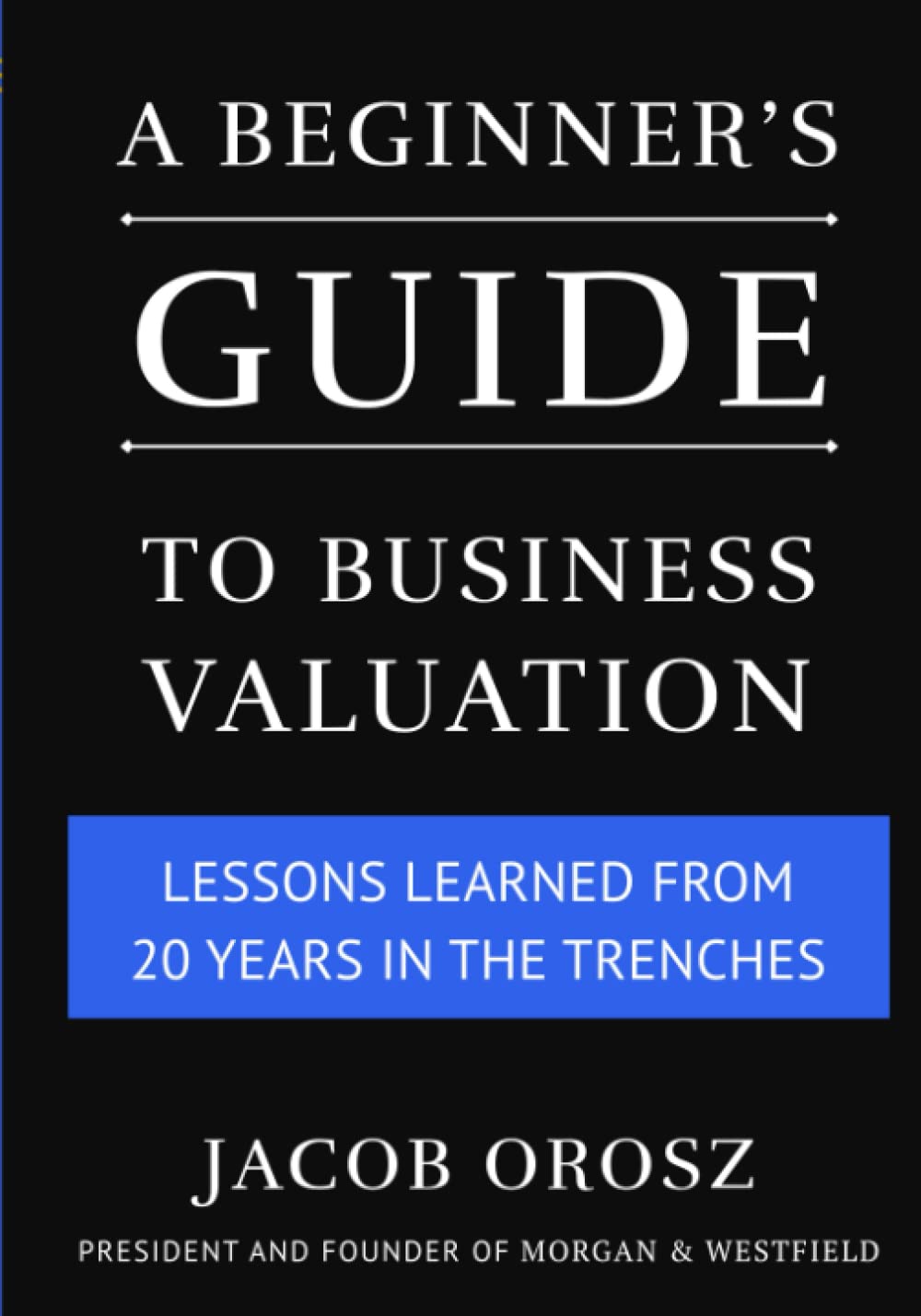 A Beginner's Guide to Business Valuation: Lessons Learned from 20 Years in the Trenches - 8941