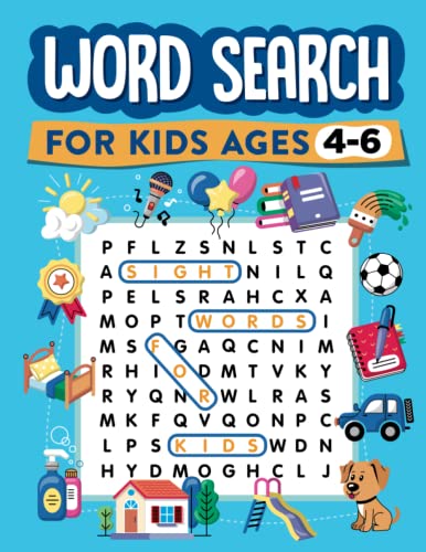 Word Search for Kids Ages 4-6: Sight Words for Kids - 3982