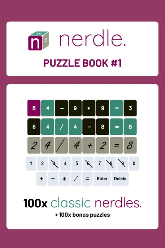 Nerdle puzzle book 1: Official puzzle book from nerdle, the daily numbers game. - 5393