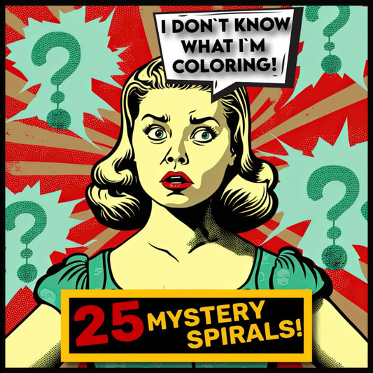 I Don`t Know What I`m Coloring Book: 25 Mystery Spirals, Color Without Knowing What, Fill In The Lines, Novelty Stress Reliever For Teens And Adults, Unique Gift For Overthinkers - 6720