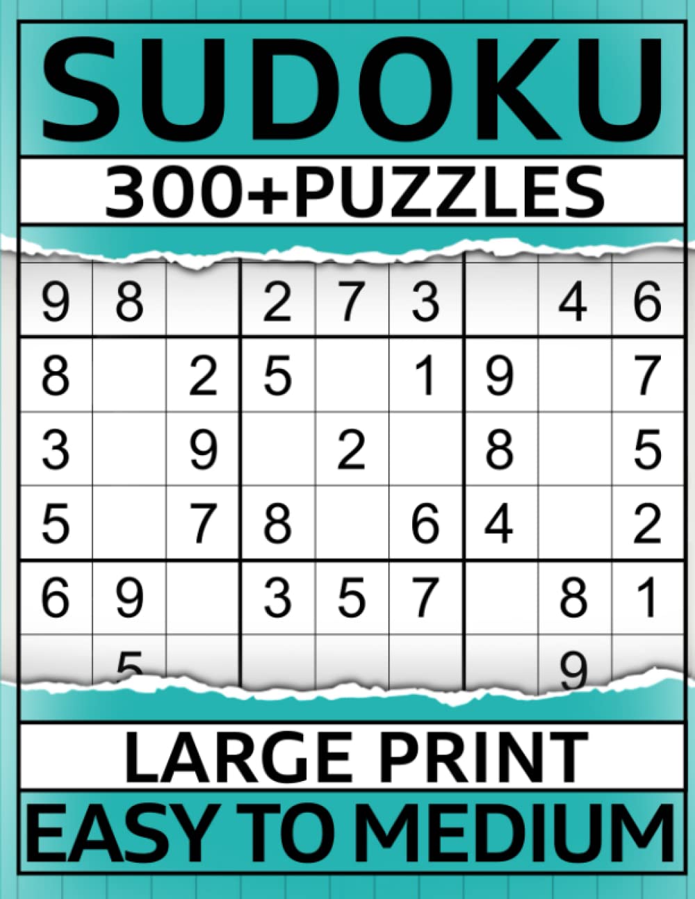 300+ Sudoku Puzzle Book for Adults Easy to Medium: Large Print Sudoku Puzzles with Detailed Step-by-step Solutions | 4 Large Sudoku Grids per Page (Large Grid Sudoku Collection) - 6497
