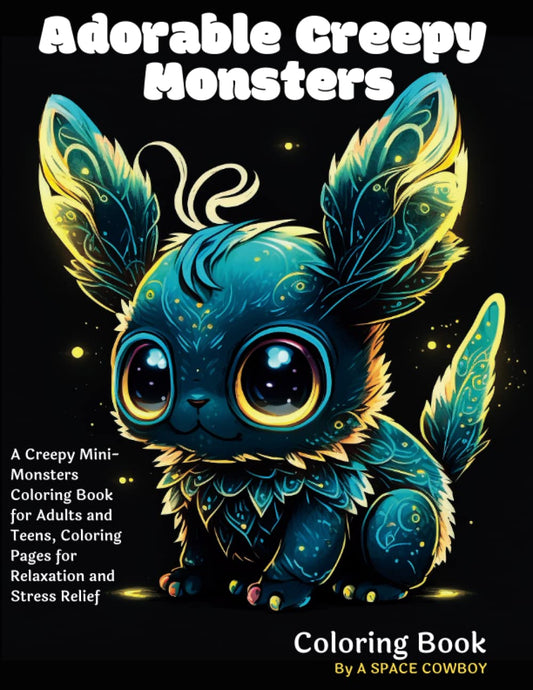 Adorable Creepy Monsters Coloring Book: A Creepy Mini-Monsters Coloring Book for Adults and Teens, Coloring Pages for Relaxation and Stress Relief - 333