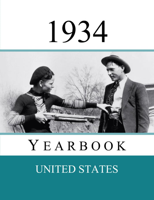1934 US Yearbook: Original book full of facts and figures from 1934 - Unique birthday gift / present idea. - 1923