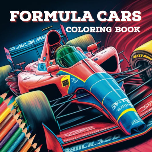 Formula Racing Cars Coloring Book: 50 Full Page Illustrations featuring Fast Circuit Racing Formula Cars and Motorsport Scenes For Ages 9 years to Adult (Sports Cars Coloring Books) - 5499