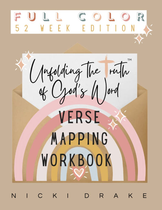 Verse Mapping Workbook: 52 Weeks of Unfolding the Truth of God's Word: Full Color RAINBOW Edition with Gray Grid Dot Pages - 1312