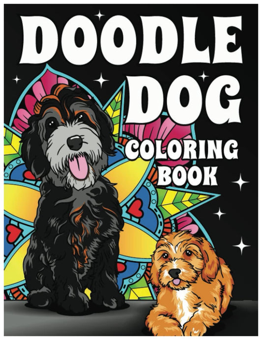 Doodle Dog Coloring Book: Adorable Goldendoodle, Bernedoodle and Labradoodle Coloring Pages For Adults & Kids (40 Full Size Illustrations!) - 9103