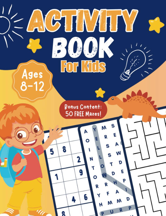 Activity Book For Kids Ages 8-12: Bonus Content: 50 Free Mazes! - 9393