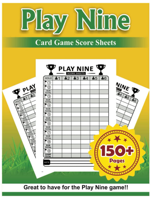 Play Nine Score Sheets: Large Print Score Pads, 8.5" x 11" 150+ Pages - 4773