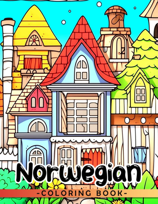 Norwegian Coloring Book: Amazing Coloring Pages Featuring Beautiful Illustrations Of Norwegian For Adults Relaxation And Stress Relieving - 6354