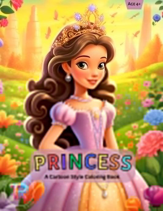 Princess A Cartoon Style Coloring Book: 50+ Charming Cartoon Princesses doing different activities. Bring them to life with your colors and imagination. (Fun Coloring Books For Kids) - 1467