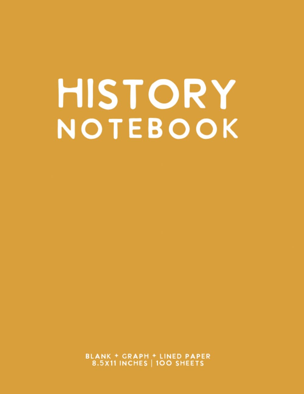 History Notebook: Yellow Grid + Lined Paper Study Journal by schoolnest - 2069