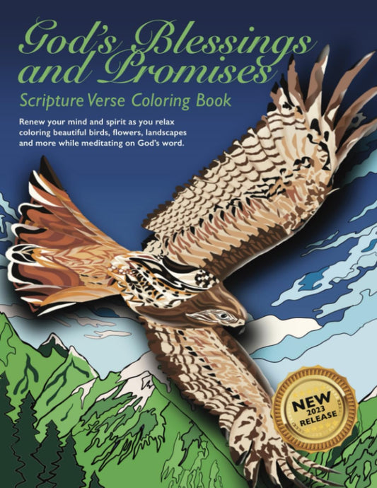 God's Blessings and Promises:: Scripture Coloring Book for Adults; Adult christian coloring books for women; Calming Coloring Books - 5771