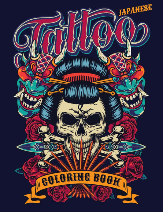 Japanese Tattoo Coloring Book: Intricate designs inspired by Japan's rich tattoo artistry - 1110
