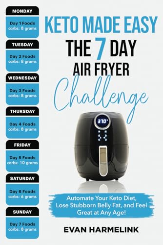 Keto Made Easy The 7 Day Air Fryer Challenge: Automate Your Keto Diet, Lose Stubborn Belly Fat, and Feel Great at Any Age! - 6483