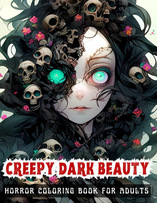 Creepy Dark Beauty: 50 creepy Illustrations for Relaxation, Stress Relief and Inner Peace - 3433
