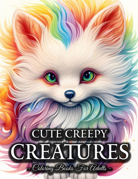 Cute Creepy Creatures: Adorable Baby Mythical Creatures Coloring Book For Adults With Fairies, Dragons, Unicorns, Gnome, And Many More! - 1547