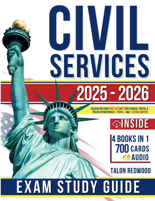 Civil Service Exam Study Guide: Success on Your First Attempt for Clerical, Postal & Police Officer Roles | Tests | Q&A | Extra Content - 9925