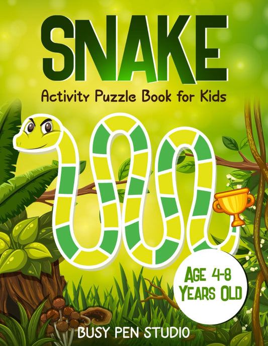 Snake - Activity Puzzle Book for 4-8 Year Olds (200 Activities): Math Maze Logic Games for Children - 6569