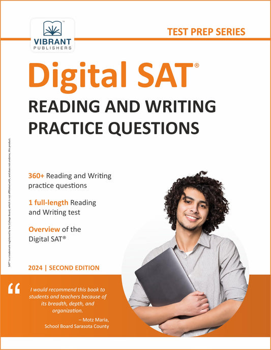 Digital SAT Reading and Writing Practice Questions (Test Prep Series) - 1900