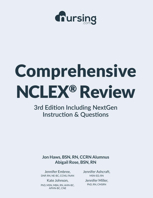 Comprehensive NCLEX Review: 3rd Edition Including NextGen Instructions & Questions: (2023 NCLEX® test plan, full-color, content + NCLEX® practice ... nursing cheat sheets) (Must-Have NCLEX Prep) - 7811