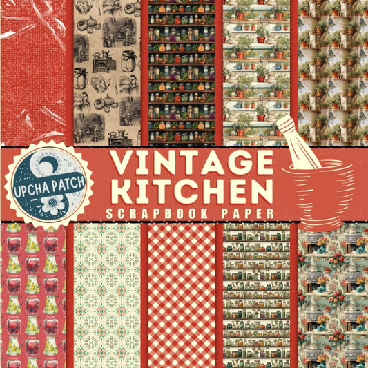 Vintage kitchen scrapbook paper, 8.5x8.5, 10 Designs, 20 Double-Sided Sheets: Vintage Scrapbooking Paper for Junk Journals, Decorative craft Paper for ... & Mixed Media, Origami, Collage & Card Making - 1720