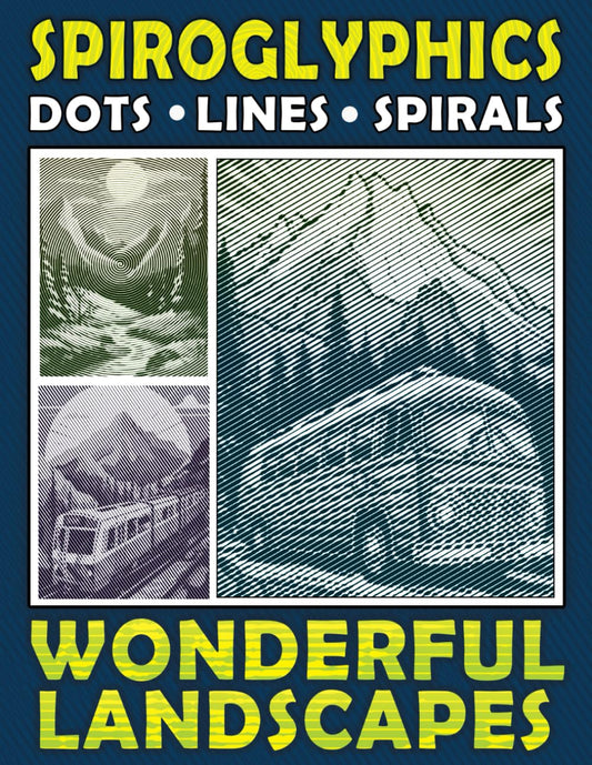 Spiroglyphics Dots Lines Spirals Wonderful Landscapes: One Color Coloring Book for You to Create Masterpieces Easily, Hidden Pictures for Relaxation & Stress Relief - 3048