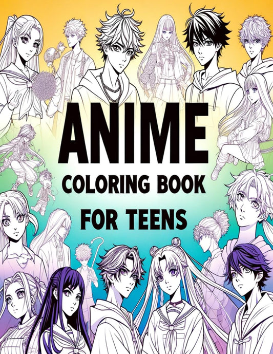 Anime Coloring Book For Teens: 50 Pages Of Japanese Anime Characters and Scenes - Anime and Manga Art - Detailed Coloring Pages for Teens - 6165