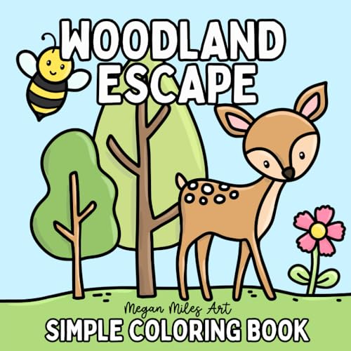 Woodland Escape Coloring Book: Bold & Easy Designs for Adults and Kids (Bold & Easy Coloring Books) - 6283