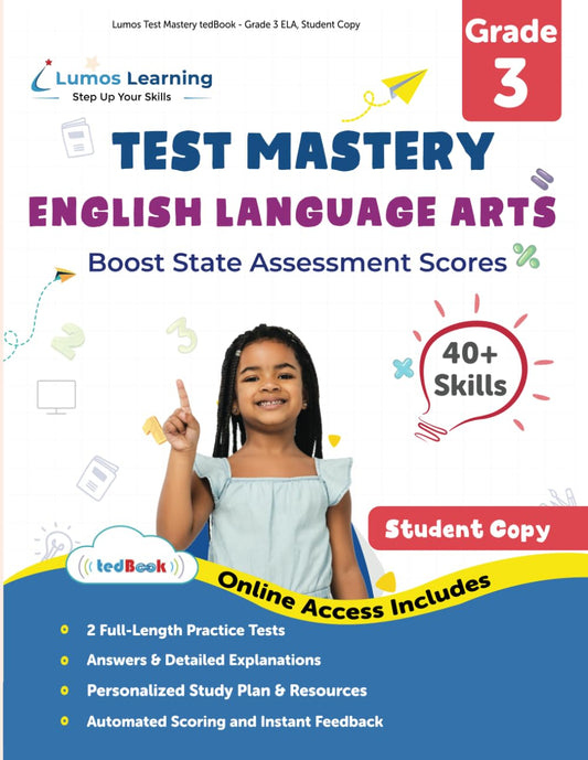 Lumos Test Mastery tedBook - Grade 3 ELA, Student Copy