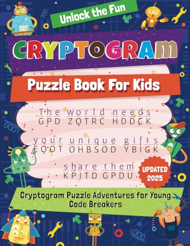 Cryptogram Puzzle Books For Kids: Unlock the Fun; Cryptogram Puzzle Adventures for Young Code Breakers - 8934