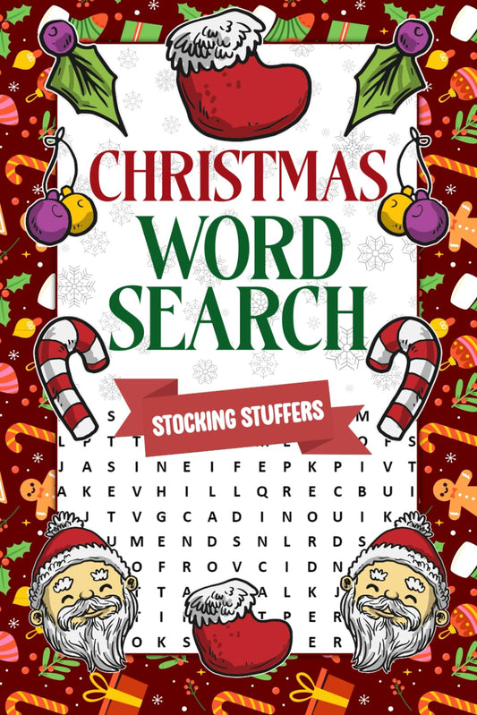 Stocking Stuffers: Christmas Word Search: Fun Holiday Activity Book for Adults, Teens and Kids, Christmas Gifts ideas Stocking Stuffers - 8764