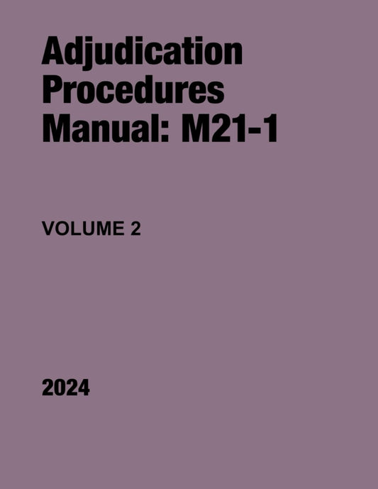 Adjudication Procedures Manual: M21-1: Volume 2 - 1957