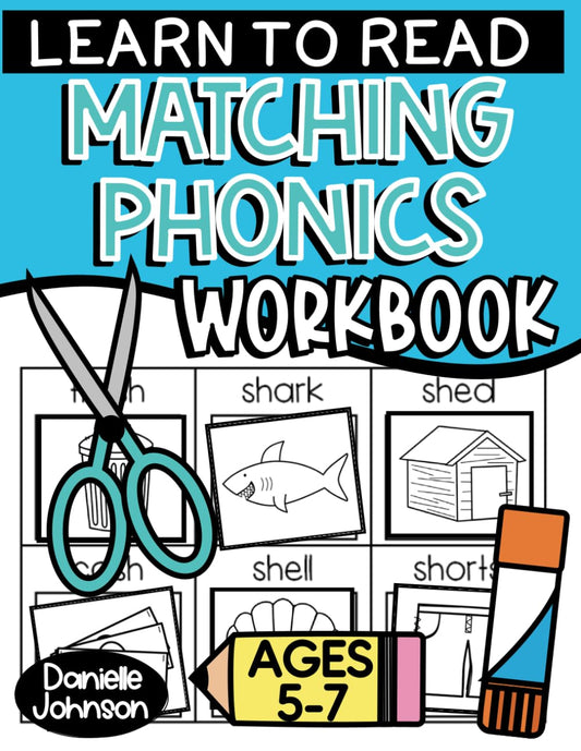 Learn to Read Matching Phonics Workbook: Cut and Paste Sorts, Kindergarten and First Grade, Word Work, Digraphs, Vowel Teams, Bossy R, Homeschooling - 31