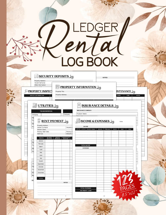 Rental Ledger Log Book: Rental Property Management Book for Property Manager and Landlord - 8392
