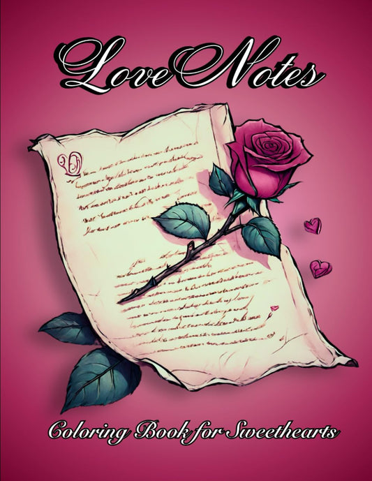 Love Notes: A Coloring Book for Sweethearts, with Beautiful Roses, Hearts, Inclusive Romantic Scenes, Love Quotes, and Create Personalized Notes, Perfect for Valentines Day and More - 6095