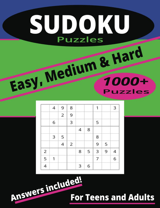Sudoku Puzzles: 1000+ Easy, Medium and Hard Puzzles (Answers Included)