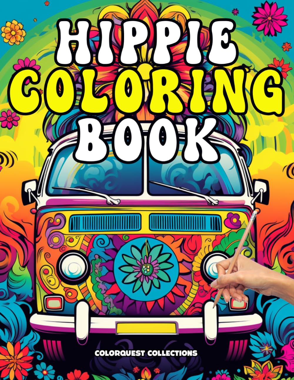 Hippie Coloring Book: A Free Spirit's Guide to Artful Meditation & Relaxation