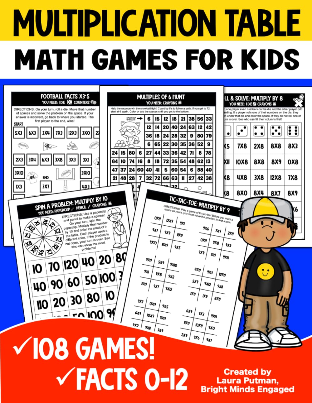 Multiplication Table Games: Math Games for Kids (Multiplication Facts Practice for Kids) - 4966