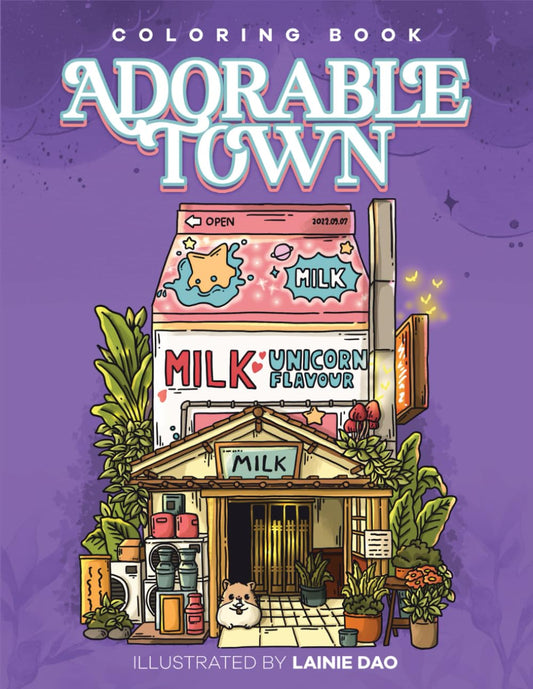 Adorable Town: A Cute Coloring Book for Adult , Explore the Kawaii World and the Little Creatures (The Adorable Town Series) - 3804